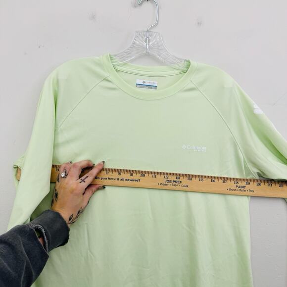 Columbia Light Green Long Sleeve PFG T Shirt Men’s Size L - Picture 4 of 8